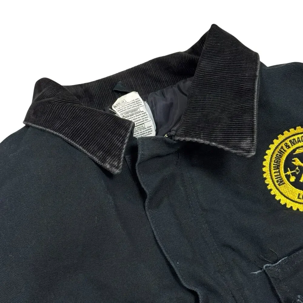 Carhartt Men's 46 Reg Black Firm Duck Tradition Canvas Coat UC03 BLK Utility